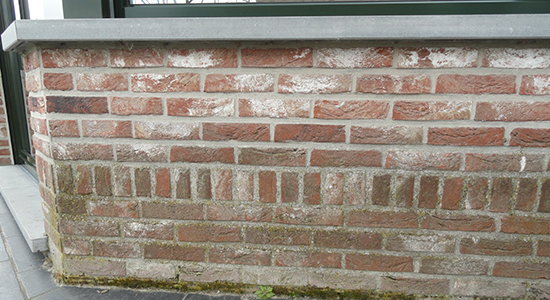 Afsluiting met bakstenen