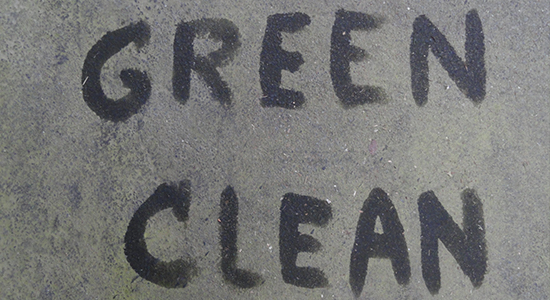 Green Clean Geschreven op de muur